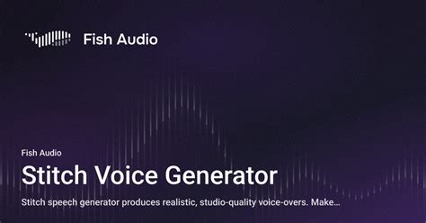 Image result for Stitch Voice Tutorial
