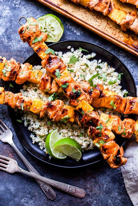 Sweet and Spicy Grilled Chicken and Pineapple Skewers - Recipe Runner