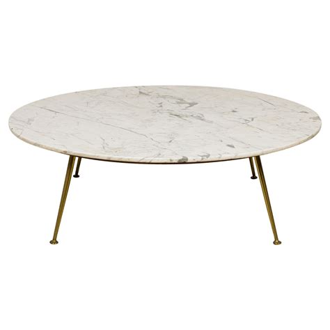 Florentine Marble and Brass Round Cocktail Coffee Table at 1stDibs ...