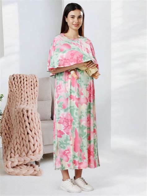 CLASSIC ZIPLESS NURSING PONCHO GOWN WITH CAPE – Trueshapestore