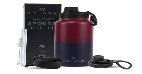 Buy SOLARA Vacuum Insulated Stainless Steel Water Bottle (1000 ml, Dark ...