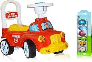 AKSHAT FIRE ENGINE RIDER A REAL MOBILE KID RIDER WITH CARTOON ALLOY CAR ...