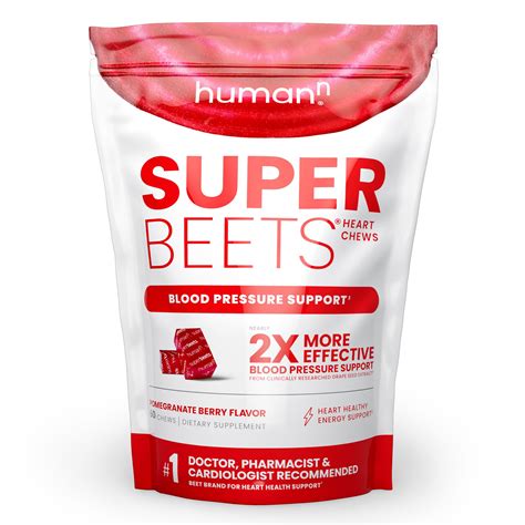 HumanN SuperBeets Heart Chews - Nitric Oxide Production and Blood ...