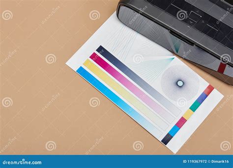 Calibration of Home Printer Stock Photo - Image of design, machine ...