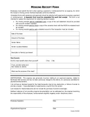Fillable Online Lost Receipt Form TemplateJotform Fax Email Print ...
