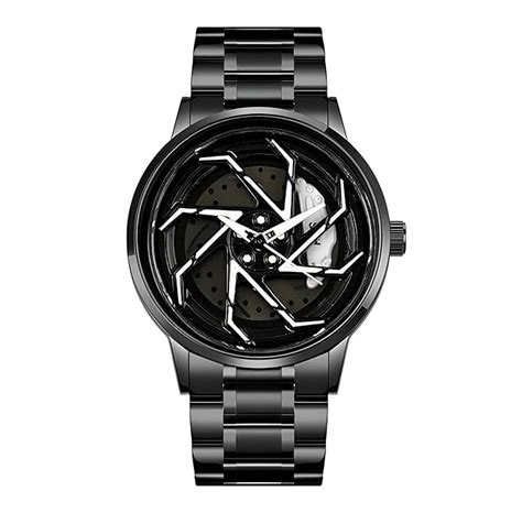 Buy GYRO Men's Black Dial Analog Watch New Wheels Rolling Creative ...