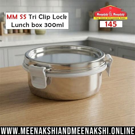 MM SS Tri Clip Lock Lunch box 300ml 145 – Meenakshi & Meenakshi