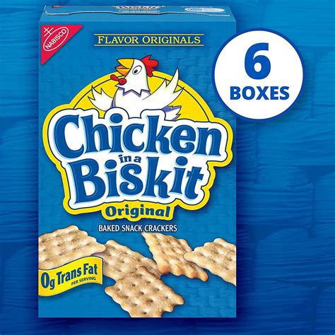 Chicken in a Biskit Original Baked Snack Crackers - 6-7.5 oz Boxes ...