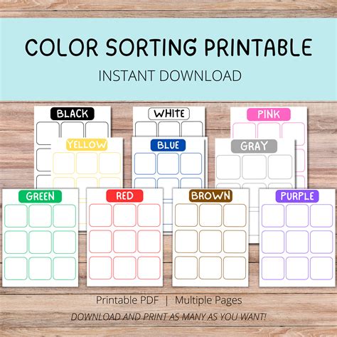 Image result for Color Sorting Printable Activity