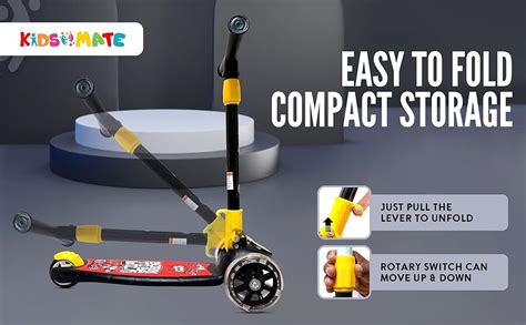 Buy Kidsmate Speedy Kick Scooter for Kids (ISI Certified) with LED ...