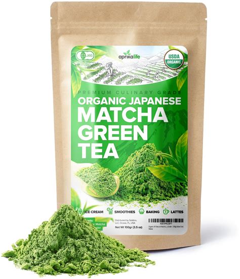 Aprika Life 100% Organic Japanese Matcha Green Tea Powder, 3.5oz (100g ...