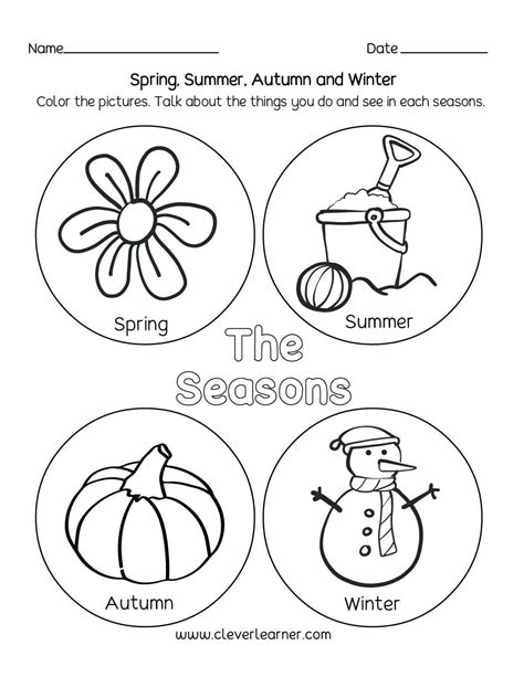 4 Seasons Printable