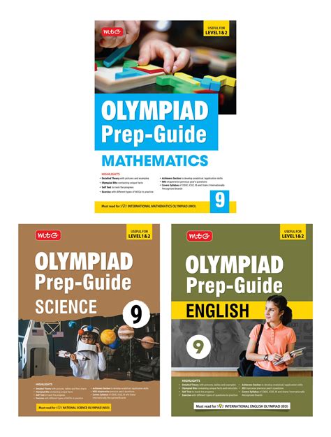 Buy MTG Olympiad Prep-Guide Class-9 Mathematics Science & English (Set ...