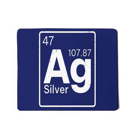 Silver Chemical Ag Symbol Periodic Table of Elements Present Mousepad ...