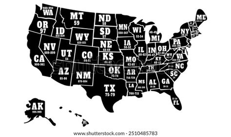 Image result for 2 Digit Zip Code Map