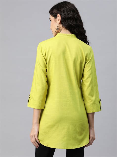 Solid Straight Cotton Tunic – Nayam