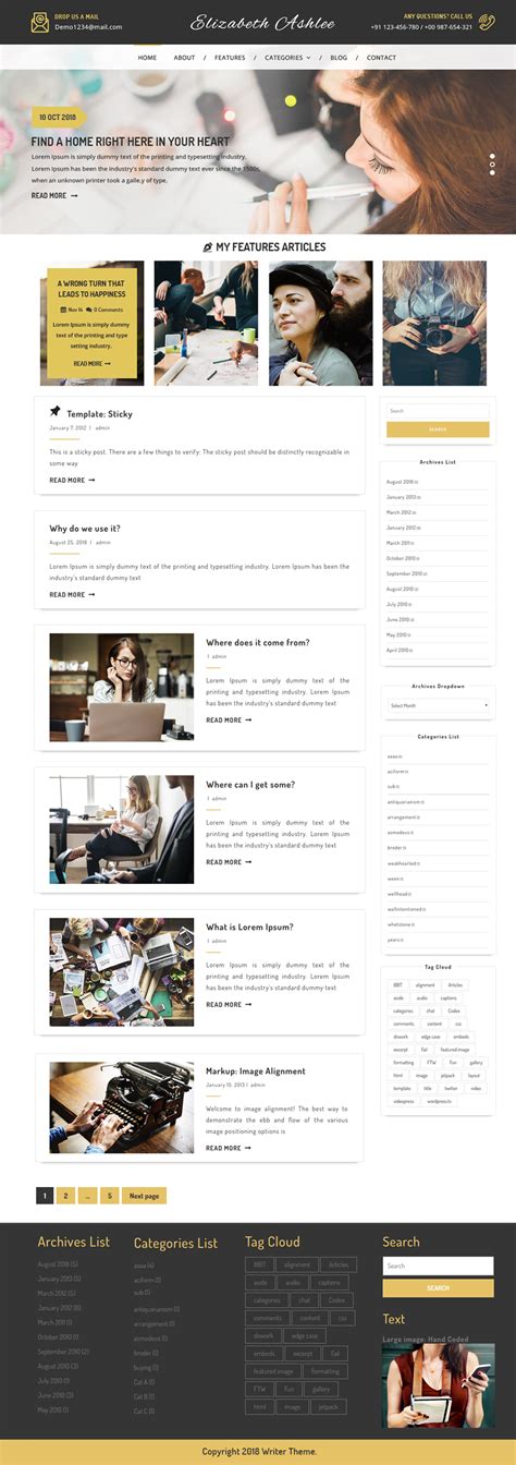 Free Novelist WordPress Theme For Writer, Authors & Journalists.