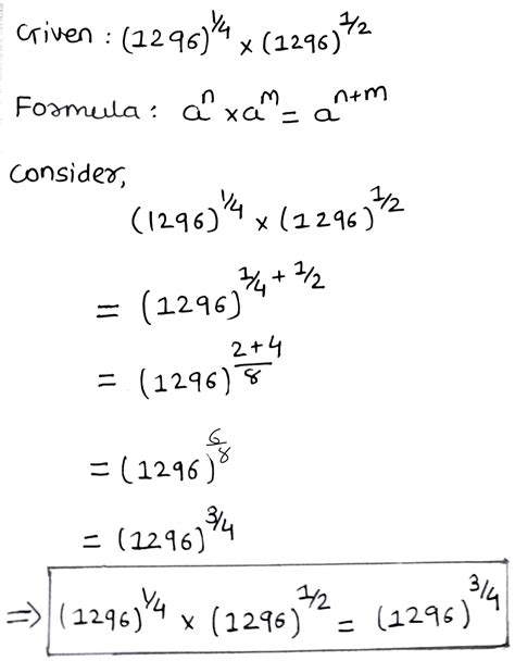 Simplify 1296^ 14 × 1296^ 12 . | Maths Questions
