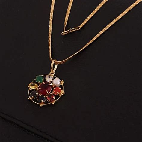 Navratna Gold Plated Pendant - Navratan Divine Pendant Manufacturer ...