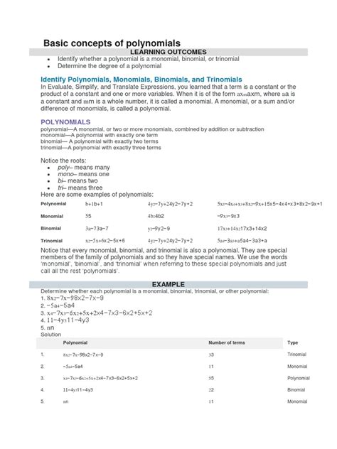 Math Polynomials Basics 的图像结果