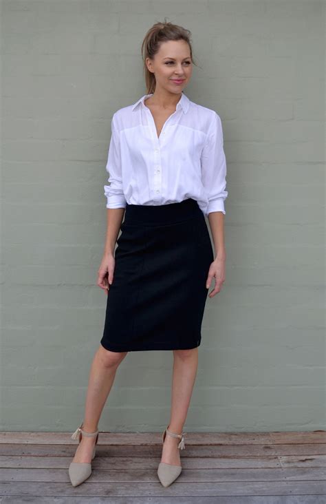 Straight Skirt | Women's Black Straight Office Wool Skirt | Smitten ...