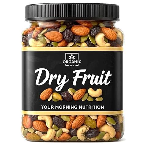Organic Box 100% Natural and Premium Healthy Mix Dry Fruits and Nuts ...