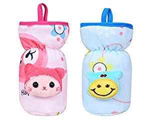 Buy THE LITTLE LOOKERS Soft Plush Stretchable Baby Feeding Bottle Cover ...