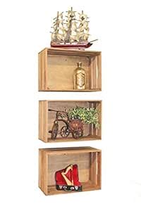 Vintiquewise(TM) Antique Style Wooden Crates, Set of 3 : Amazon.in ...
