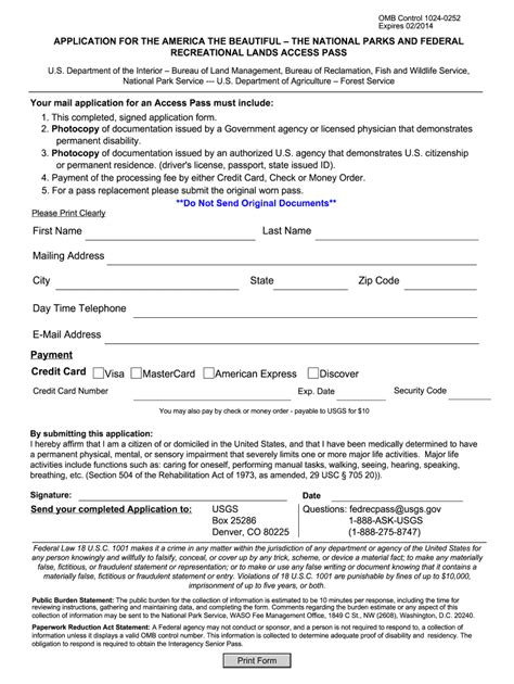 2014 Form Application For Mail Order Sales Of The America The Beautiful ...