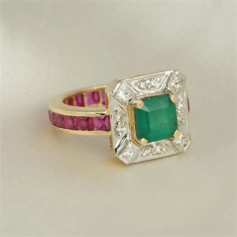 Nizam Emerald and Ruby Ring – MOI - Boutique Everyday Luxury