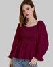 Buy Maroon Tops for Women by Fery London Online | Ajio.com