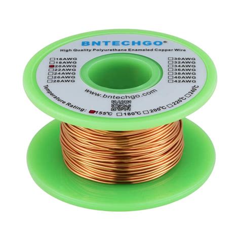 BNTECHGO 20 AWG Magnet Wire - Enameled Copper Wire - Enameled Magnet ...
