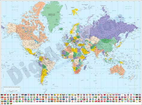DigiAtlas.com | Political world map with flags