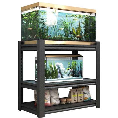 REIBII Metal Aquarium Stand 20-30 Gallon Heavy Duty 3-Tier Fish Tank ...