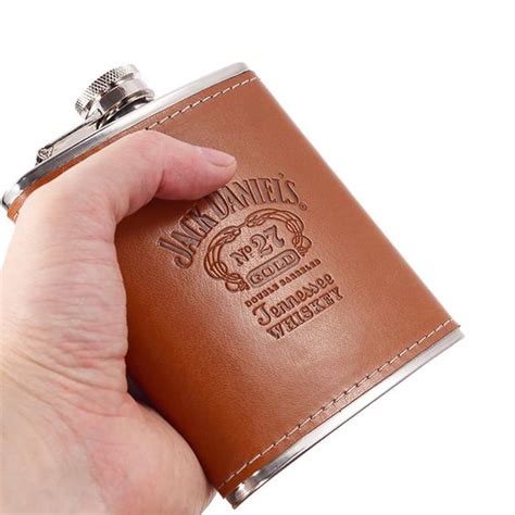Buy Jack Daniel's Brown Leather Hip Flask Online – SmokeMart