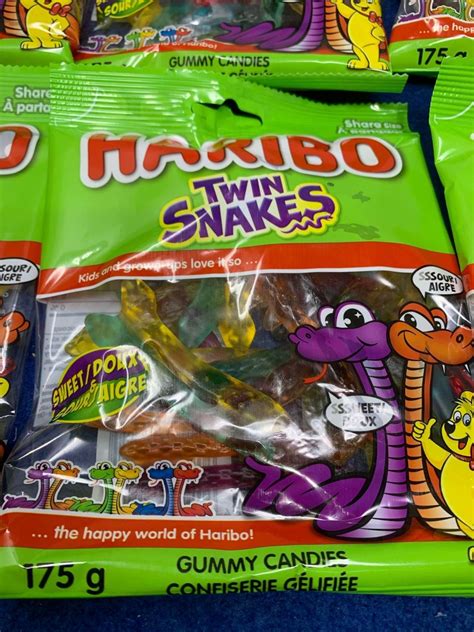 Haribo Twin Snakes Gummy Candy (6 x 175g)