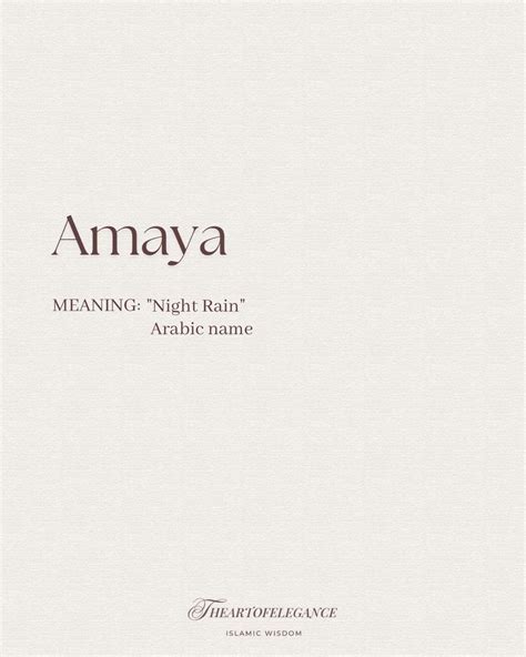 Amaya - Meaningful Arabic Baby Name for Girls