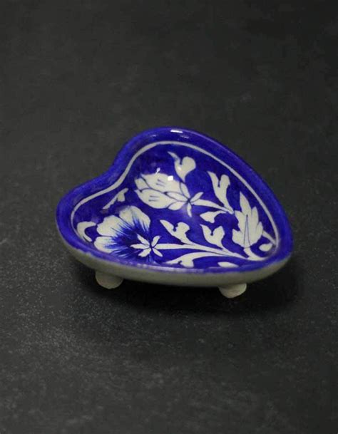 Handmade Gifts, Neerja Blue Pottery, Gifts for Diwali, Heart Shape Pla ...