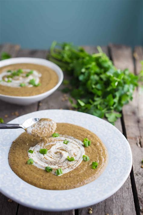 Easy Creamy Lentil Soup - Food with Feeling