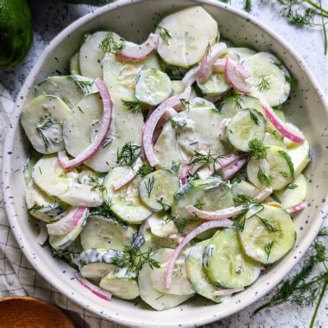 Cucumber Salad with Mayonnaise Recipe - The Herbeevore