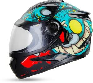 Steelbird SBH-17 Rabbit ISI Certified Full Face Graphic Helmet with ...
