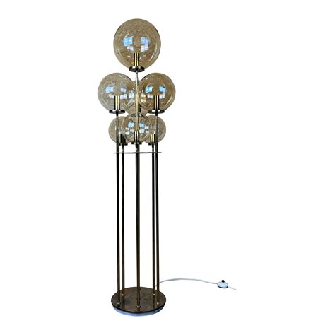 60s 70s floor lamp ball lamp Glashütte Limburg Germany Space Age design ...