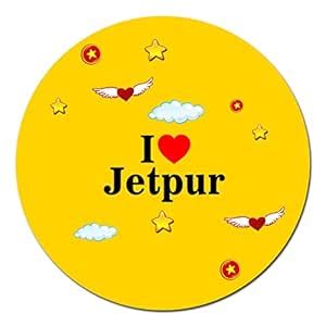 Buy ARTBUG I Love Jetpur City/State Decorative Fridge Sticker Magnet ...