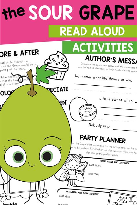 The Sour Grape Book Activities and Ideas – read aloud by Jory John ...