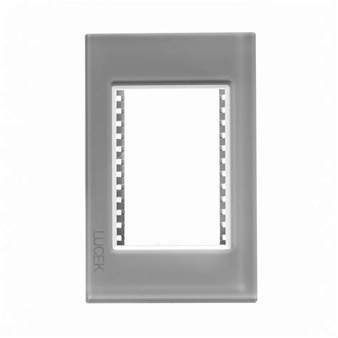 PP030-KG PLACA METALICA DE 3 MODULOS COLORS GRIS – Lucek