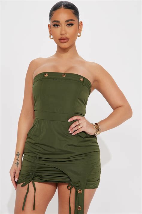 Nyla Nylon Mini Dress - Green | Fashion Nova | Mini tube dress, Mini dress, Green dress