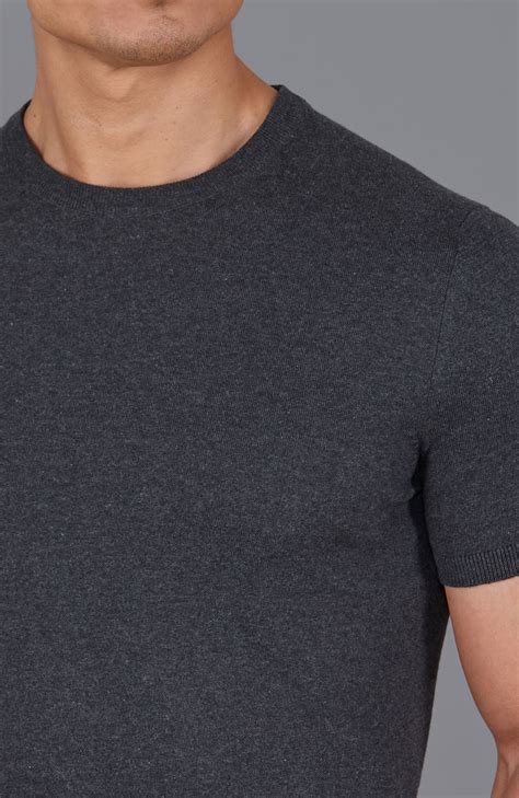 Mens Ultra Fine Cotton Knitted T-Shirt – Paul James Knitwear