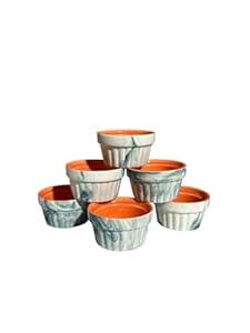 Buy Mirakii Coloured Ceramic 35 ml Small Ramekin Bowl set of 6, for ...