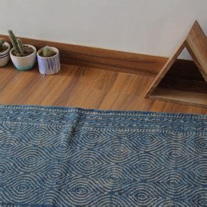 Buy Handwoven Handmade Indigo Runner-rug Jute Runner Traditional Online ...