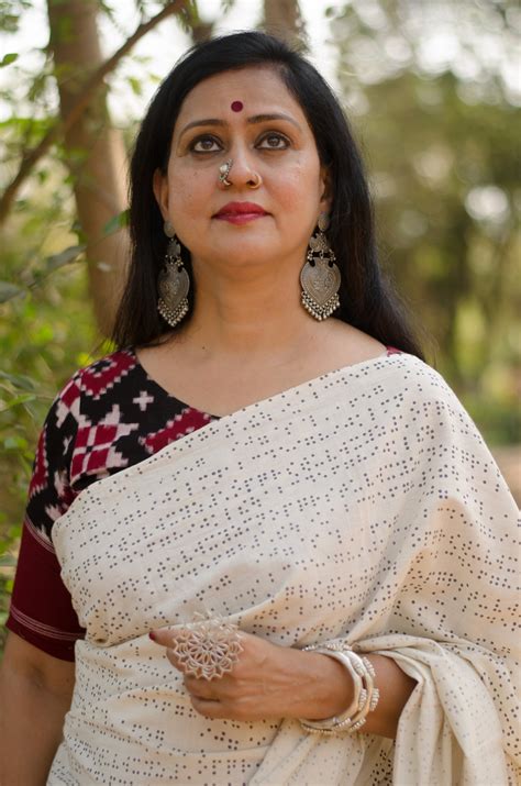 BRAILLE 002 - HANDLOOM BLOCK PRINTED SAREE – Naksh The Label